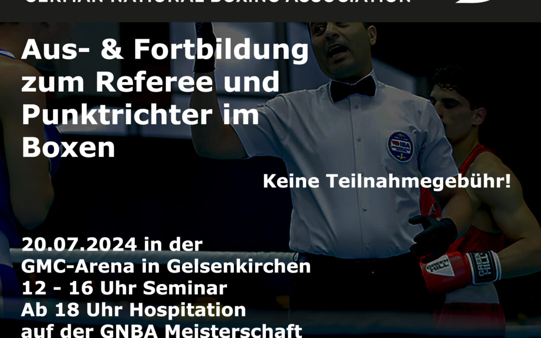 Aus- & Weiterbildung zum Judge und Referee Boxen